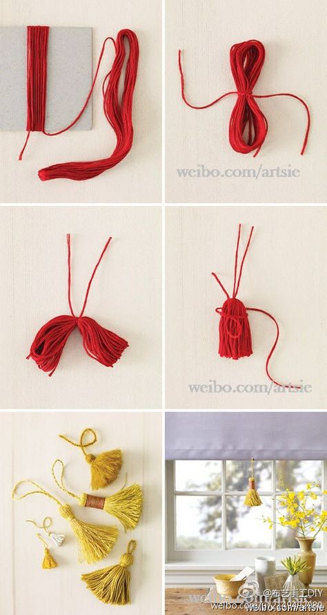 tassel Make Tassels, How To Make Tassels, Diy Tassel, Creation Couture, Diy Projects To Try, Diy Inspiration, Jewelry Tutorials, Diy Art, The Wall