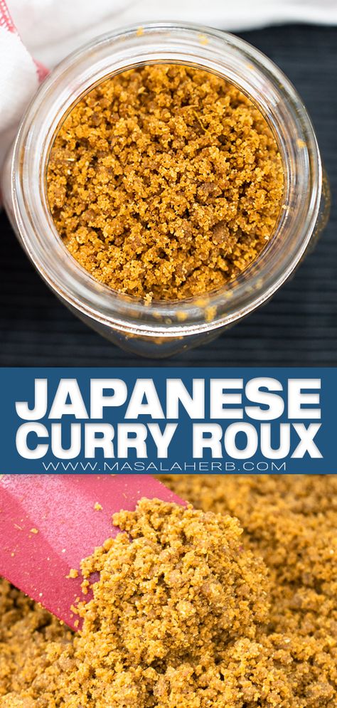 Japanese Curry Roux Recipe, Japanese Curry Powder Recipe, Homemade Japanese Curry, Curry Roux Recipe, Asian Curry, Roux Recipe, Soup Curry, Herb Blends, Homemade Spice Blends