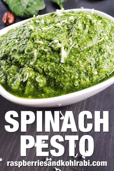 Blanched Spinach, Rolls Eyes, Spinach Basil Pesto, Recipe Spinach, Spinach Pesto, Celery Sticks, Salsa Guacamole, Fitness Challenges, Vegan Parmesan