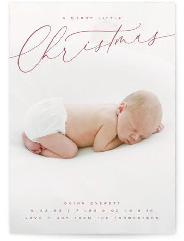 Holiday birth announcement featuring beautiful script. Baby Arrival Announcement, Holiday Birth Announcement, Christmas Birth Announcement, Baby Christmas Card, Baby Birth Announcement Cards, Birth Announcement Cards, Newborn Announcement, Birth Announcement Card, Card Format