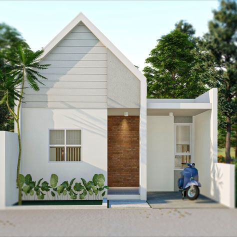 Skandinavian Houses Design Interior, Japandi Facade, Rumah Skandinavia, Small Scandinavian House, Scandinavian House Design Exterior, Muji House Design, Japandi House Exterior, Elegant House Design, Scandinavian Facade