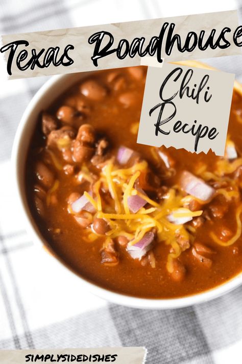 Texas Roadhouse Chili Copycat, Chili's Chili Recipe Copycat, Texas Roadhouse Chilli, Copycat Texas Roadhouse Chili Recipe, Copycat Texas Roadhouse Chili, Texas Chili Recipe Crockpot, Texas Road House Chili Recipe, Texas Roadhouse Copycat Recipes, Chili Recipe Texas