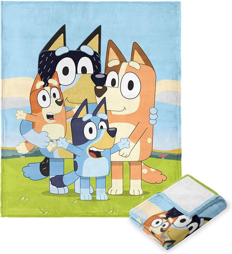 Northwest Bluey Silk Touch Throw Blanket, 50" x 60", Heeler Family Bluey Blanket, Bean Bag Chair Kids, Tv Time, Super Soft Blanket, Silk Touch, Kids Store, Gardening For Kids, Family Kids, Cozy Blankets