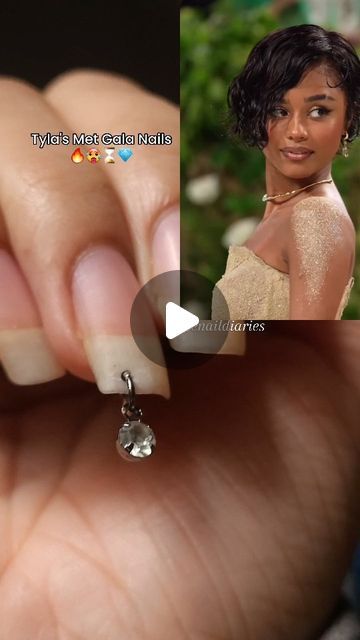 Tyla Met Gala Nails, Nail Dangles, Cardi B Nails, Nail Piercing, The Met Gala, If Only, Cardi B, Nail Art, Nails