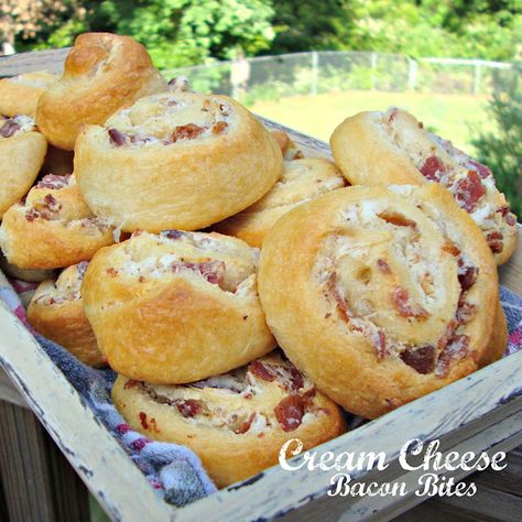 Cream Cheese Bacon Bites Bacon Bites, Pampered Chef Recipes, Steak Fajitas, Crescent Roll, Food List, Party Food Appetizers, Chef Recipes, Pinterest Recipes, Pampered Chef