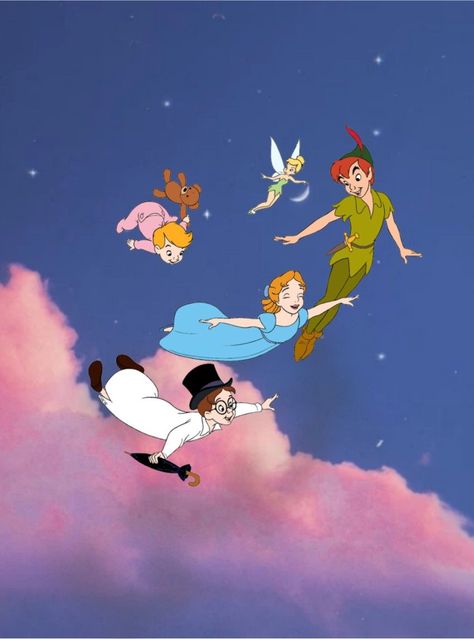 Peter Pan Wallpaper, Peter Pan Art, Peter Pan Disney, Peter And Wendy, Peter Pan And Tinkerbell, Images Disney, Disney Icons, Disney Collage, Pinturas Disney