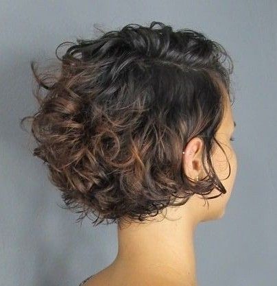 Short Hair Body Perm, French Bob For Curly Hair, Curly Pixie Bob Haircut, Short Curly Bob Hairstyles Messy Curls, Short Curly Shag Hairstyles, Short Curly Pixie Hairstyles, Curly Pixie Bob, Curly Angled Bobs, Cute Short Curly Hairstyles