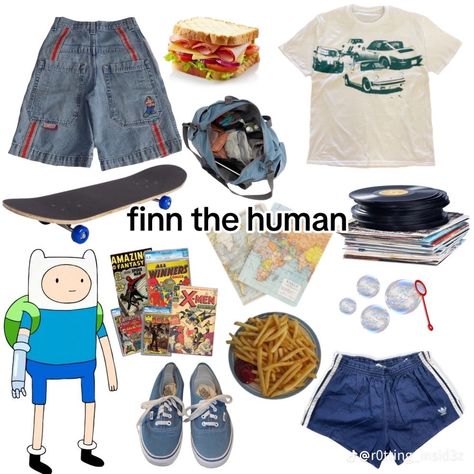 Finn The Human Outfits, Finn Adventure Time Aesthetic, Finn The Human Aesthetic, Marceline Inspired Outfits Aesthetic, Adventure Time Outfits Tiktok, Finn Outfit Adventure Time, Adventure Time Outfits, Finn Adventure Time Cosplay, Finn Core