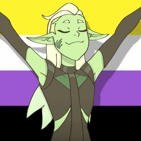 She Ra Pfp, Double Trouble She Ra, Nonbinary Pfp, Non Binary Pfp, Pride Profile Picture, Pride Pfp, She Ra Characters, Pride Icons, Non Binary Pride