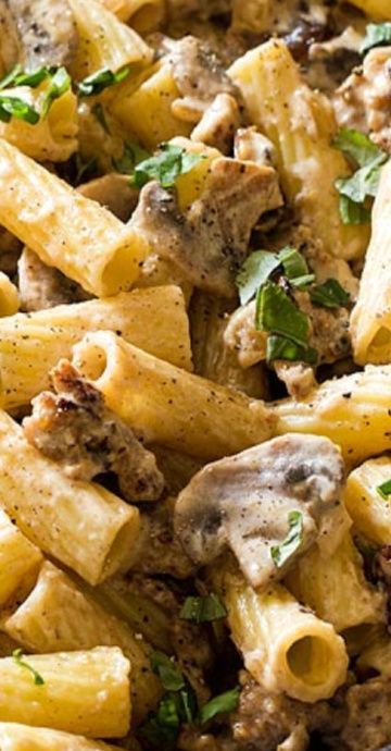 Chorizo And Mushroom Pasta, Recipes With Crimini Mushrooms, Pasta With Mushrooms And Prosciutto, Sausage Mushroom Pasta Recipes, Creamy Mushroom Sausage Pasta, Ground Sausage And Mushroom Recipes, Italian Sausage Mushroom Recipes, Italian Sausage And Mushroom Recipes, Italian Sausage Mushroom Pasta