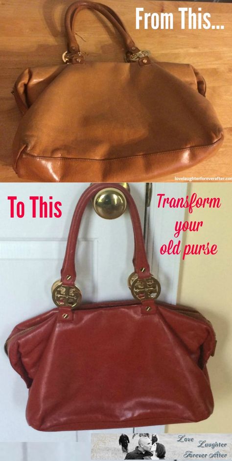 Transform your old purse by changing its color. Learn how to paint your purse How To Paint A Purse, Trashion Ideas, Cowhide Crafts, Clean Leather Purse, Handbag Repair, Recycled Purse, Diy Purses, Reuse Clothes, Purse Cleaning