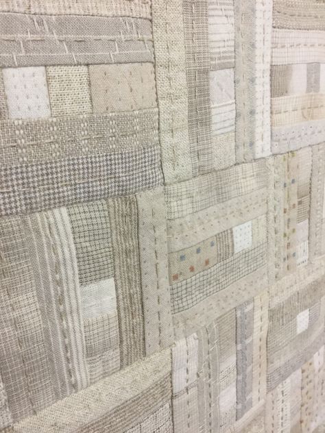 While We Stitch – quilts | Norma Slabbert Quiltmaker Neutral Colored Quilt, Taupe Quilts, Neutral Quilts, Monochromatic Quilt, Low Volume Quilts, Low Volume Quilt, Neutral Quilt, Yoko Saito, Stitch People