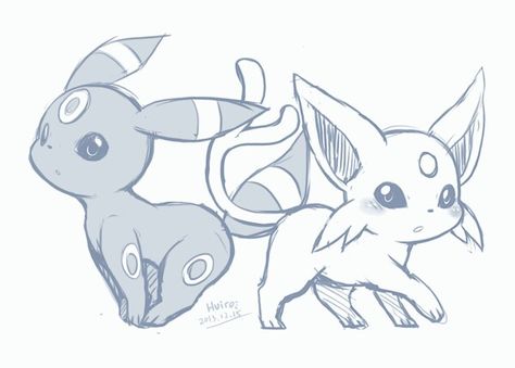 Umbreon and espeon Umbreon Espeon Tattoo, Umbreon Sketch, Umbreon And Espeon Tattoo, Espeon Drawing, Umbreon Drawing, Espeon Tattoo, Umbreon Tattoo, Evoluzioni Eevee, Espeon And Umbreon