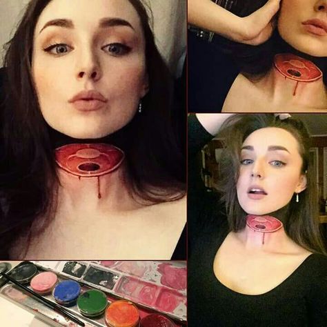 Floating Head Make Up by AilishOctigan Floating Head, Choker Necklace, Floating, Make Up, Makeup