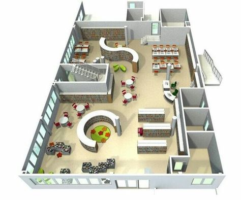 Library Floorplans, Library Layout Floor Plans, Library Floor Plan Layout, Library Layout Plan, Library Plan Architecture, Library Flooring, Modern Library Room, Small Library Room, Library Layout