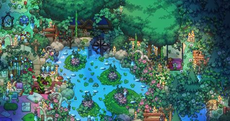 Lily Pad Lake, Pony Games, Pony Creator, Indie Game Art, Town Building, Adorable Homes Game, Town Map, Pony Town, Fantasias Halloween