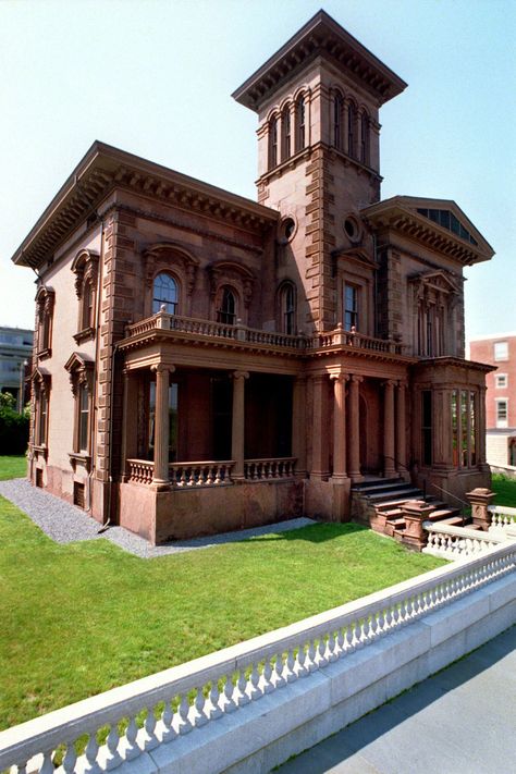 The Victoria Mansion in Portland, Maine. PHOTO: GORDON CHIBROSKI/PORTLAND PRESS HERALD/GETTY IMAGES Brownstone Exterior, Victoria Mansion, Detailed Portrait, Portland Travel, Maine Living, Victorian Mansion, Visit Maine, Maine Vacation, Maine Travel