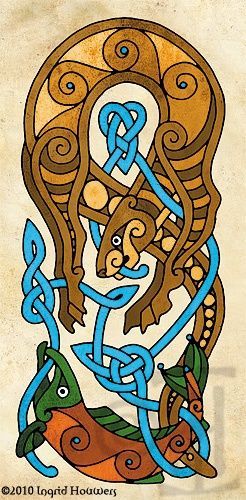 Irish Celtic Art | Madra Uisce by http://Illahie.deviantart.com on ... | Let's go Viking! Pilla ... Otter Tattoo, Celtic Images, Celtic Animals, Paddle Ideas, Celtic Artwork, Medieval Embroidery, Jade Rabbit, Viking Designs, Celtic Mythology