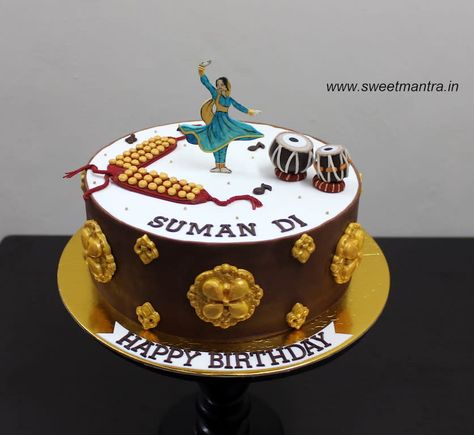 Customized cake for classical Kathak dancer by Sweet Mantra - Customized 3D cakes Designer Wedding/Engagement cakes in Pune - http://cakesdecor.com/cakes/332149-customized-cake-for-classical-kathak-dancer Dance Theme Cake Dancers, Dance Cake Design, Dance Cake Ideas, Dance Theme Cake, Jcb Cake, Dance Kathak, Dance Birthday Cake, Heart Cake Designs, Vintage Cake Decorating