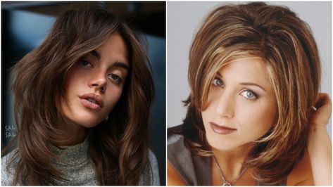 New Rachel Haircut, Rachel Hairstyle, Rachel Friends Hair, Modern Rachel Haircut, The Rachel Haircut, Rachel Haircut, Rachel Hair, 90s Haircuts, Shag Cut