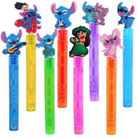 PRICES MAY VARY. Lilo Stitch Bubbles :Each 24 pcs lilo stitch Bubbles, in 8 style of random lilo stitch.Cute Lilo Stitch theme design supplies different fun for kids. Special design:every bubble wand with 8 different lilo stitch ,No child can resist the unique charm of lilo stitch bubble wand. Party Favor: This bubble set is suitable for lilo stitch theme parties, pool parties,birthdays party and wedding parties etc. It is very interesting and adds to the atmosphere. Gifts: It is a perfect gift Stitch Birthday Gifts, Lilo And Stitch First Birthday Party, Bubble Wand Party Favor, Stitch Bday Party, Stitch Birthday Ideas, Stitch Party Favors, Stitch And Angel Birthday Party, Stitch Theme Party, Stitch Party Ideas