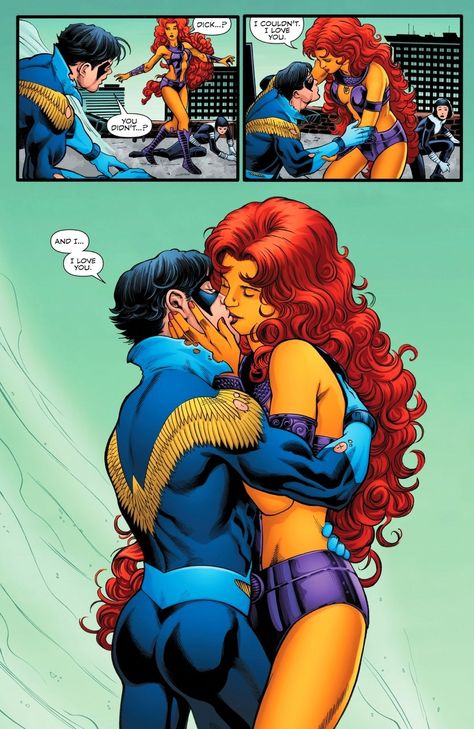 Starfire Comics, New Teen Titans, The New Teen Titans, Dc Couples, Nightwing And Starfire, Teen Titans Fanart, Teen Titan, Dc Comics Superheroes, Batman Family