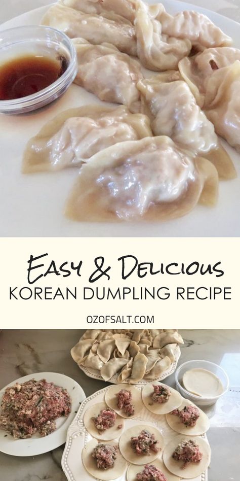 Korean Inspired Recipes, How To Make Korean Dumplings, Mandoo Recipe Korean Food, Traditional Asian Food Recipes, High End Food Recipes, Korean Authentic Recipes, Recipes For Dinner Korean, Healthy Korean Dinner Recipes, Asian Cusine Recipe