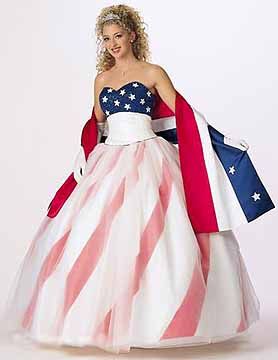 american flag wedding gown Patriotic Wedding Dress, Pagent Dresses, American Flag Dress, Patriotic Wedding, Flag Dress, Patriotic Dresses, July Wedding, 2015 Wedding Dresses, 4th Of July Outfits