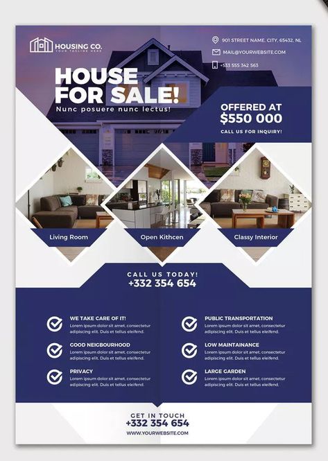 Social Media PinWire: Real Estate Flyer Template PSD - Pinterest 20 mins ago - Brochure Design Corporate Brochure Business Brochure Business Flyer Menu Social Media  Brochure DesignCorporate BrochureBusiness...  Source:www.pinterest.com Results By RobinsPost Via Google Desain Merek, Inmobiliaria Ideas, Real Estate Marketing Design, Brochure Design Layout, Desain Buklet, House Sale, Flyer Design Layout, 광고 디자인, Desain Editorial