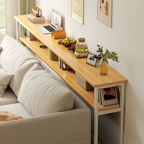 Shelf Bedside Table, Side Boards, Narrow Storage Cabinet, Narrow Side Table, Industrial Apartment, Wall Living Room, Bed End, Long Shelf, Sofa Frame