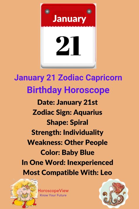 January 21 Zodiac January 21 Zodiac Sign, Personality Characters, January Zodiac Sign, January Zodiac, Capricorn Personality, Aquarius Personality, Birthday Personality, Zodiac Sign Aquarius, Know Your Future