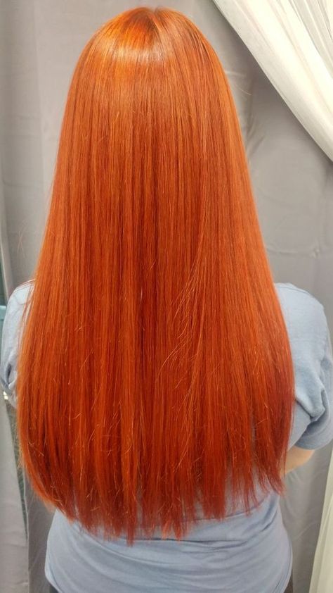 Tangerine Hair, Long Orange Hair, Bright Orange Hair, Blorange Hair, Redhead Hair, Cheveux Oranges, Hair Color Orange, Ginger Hair Color, Bright Red Hair