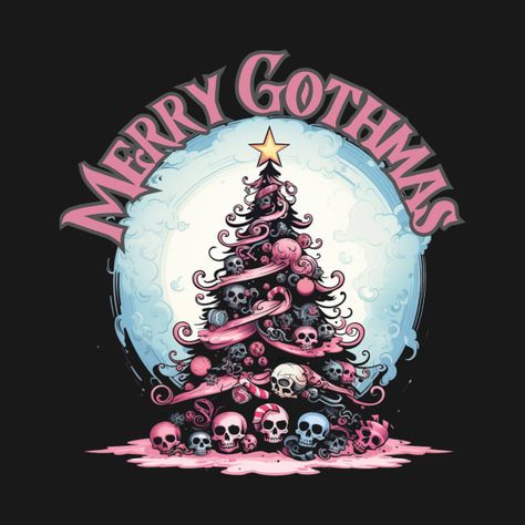 Spooky Christmas Art, Navidad Dark, Goth Christmas Aesthetic, Merry Gothmas, Haunted Christmas, Christmas Goth, Merry Creepmas, Goth Christmas, Scary Christmas