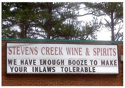 Silly, maybe, but what a great marketing slogan! Funny Headlines, Funny Road Signs, Just So You Know, Liquor Store, Twisted Humor, Store Signs, Wine And Spirits, Funny Signs, You Funny