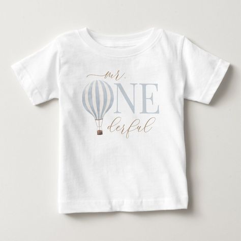 Celebrate your little one's first journey with this adorable hot air balloon tee! #FirstBirthday #BabyFashion #HotAirBalloon #1stBirthday #BabyClothes #ToddlerStyle #CuteOutfit #BirthdayFun #BabyGifts #MilestoneMoments Mr Onederful Birthday, Hot Air Balloon Party, Baby Birthday Decorations, First Birthday Party Themes, Baby Boy 1st Birthday, Cadeau Photo, Top Baby Products, Boy First Birthday, Baby Shirts