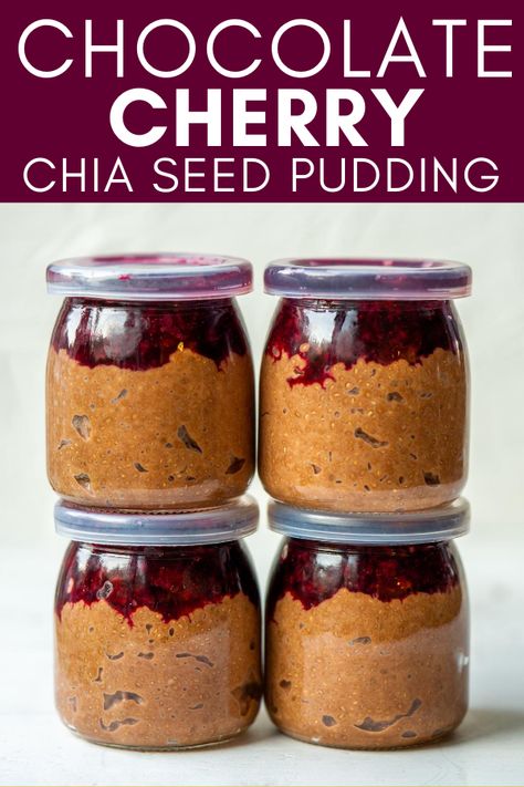 This Chocolate Cherry Chia Seed Pudding is a deliciously decadent healthy breakfast, snack or dessert made with simple ingredients. Chocolate and cherry is one of my favorite flavor combinations so I had to make a chia seed pudding version! Quick Paleo Breakfast, Paleo Breakfast Cookies, Chia Puddings, Paleo Breakfast Easy, Chocolate Chia Seed Pudding, Healthy Breakfast Snacks, Healthy Snacks List, Cherry Compote, Quick Healthy Snacks