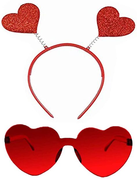 Sunglasses For Party, Heart Shape Sunglasses, Birthday Sunglasses, Valentines Accessories, Valentines Headband, Birthday Costume, Heart Shaped Glasses, Heart Headband, Birthday Accessories