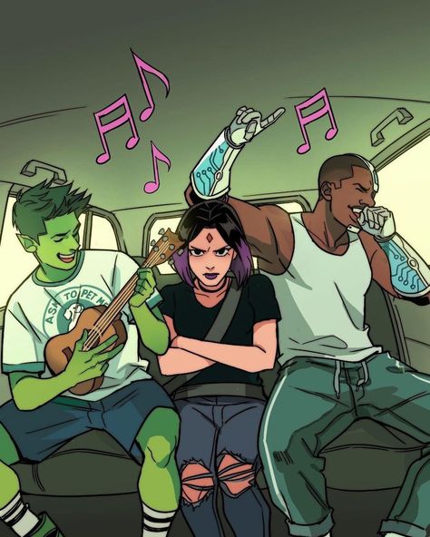 Roadtrip Playlist, Teen Titans Drawings, Gabriel Picolo, Teen Titans Love, Raven Beast Boy, Original Teen Titans, Teen Titans Fanart, Teen Titan, Raven Teen Titans