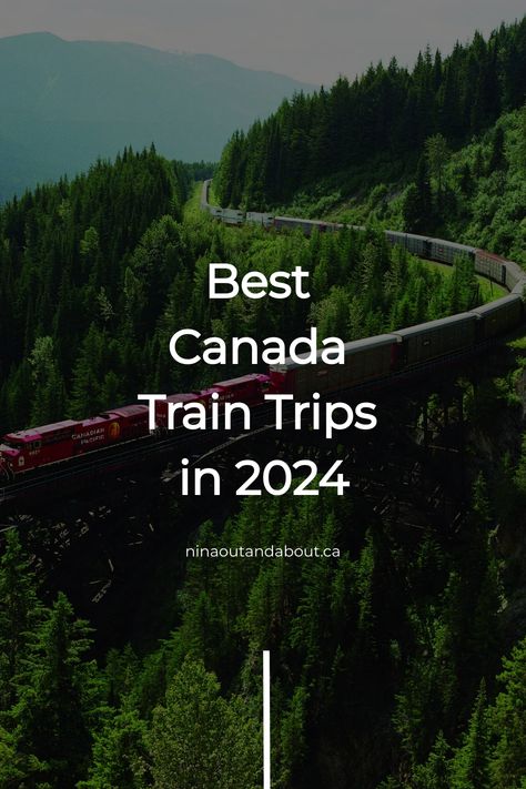 Looking for the best Canadian train trips to take this year? These railway trips explore the country from the Rocky Mountains to the Maritimes. Click through to read more! The Rocky Mountaineer Train, Canada Train Vacation, Canadian Train Trips, Canadian Rockies Train Trip, Canada Train Trip, Rocky Mountaineer Train Trips, Luxury Train Travel, Travel In Canada, Train Travel Usa