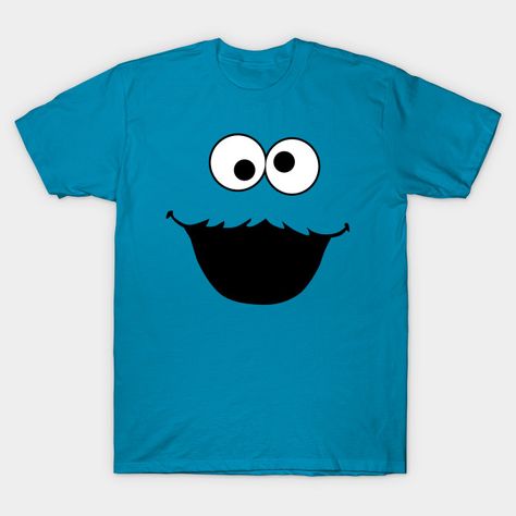 Sesame Street Shirts, Cookie Monster Shirt, Cookie Monster T Shirt, Monster T Shirt, Cookie Monster Costume, Monster Shirt, Blue Cookies, Monster Face, Sesame Street Birthday