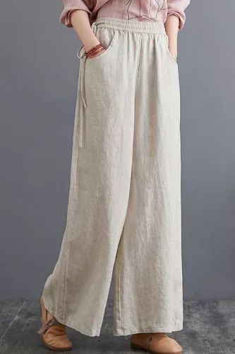 Women Trousers Design, Linen Style Fashion, Cotton Linen Trousers, Cotton Pants Women, Trousers Pattern, Womens Pants Design, Trousers Women Wide Leg, Linen Top Women, Linen Fashion