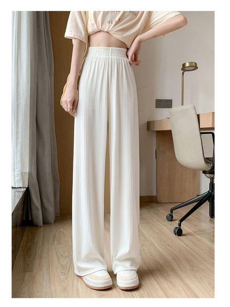 Sweatpants Baggy, Women Wide Leg Pants, Summer Trousers, Fashion Oversized, Woman Casual, Office Pants, Baggy Clothes, Spring Women, High Waisted Trousers