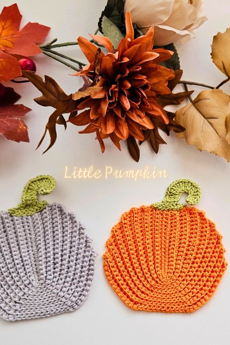 Pumpkin Crochet Pattern, Slip Stitches, Pumpkin Crochet, Crochet Placemat Patterns, Fall Crochet Patterns, Halloween Crochet Patterns, Placemats Patterns, Crochet Fall, Holiday Crochet