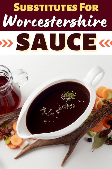 Try these substitutes for Worcestershire sauce when you don't have any on hand! From soy sauce to vinegars to coconut aminos, there are plenty of replacements you can use. Worcestershire Sauce Substitute, Hp Sauce, Blackstrap Molasses, Coconut Aminos, Tamarind Paste, Sherry Vinegar, Balsamic Beef, Homemade Salads, Pickle Juice