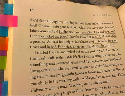 Annotating Paper Towns by John Green “I didn’t need you, you idiot. I picked you.” Green Supremacy, Paper Towns Book, Book Annotation Aesthetic, Paper Towns Quotes, Annotation Aesthetic, John Green Paper Towns, John Green Quotes, Book Annotations, Paper Towns