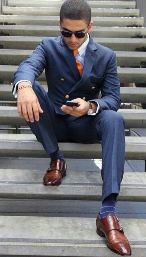 with-navy-suit 30 Best Men's Outfit Ideas to Wear with Monk Strap Shoes Monk Strap Shoes Men Outfits, Monk Strap Shoes Men, Best Man's Outfit, A Man In A Suit, Man In A Suit, Look Formal, Monk Strap Shoes, Suit Shoes, Sharp Dressed Man