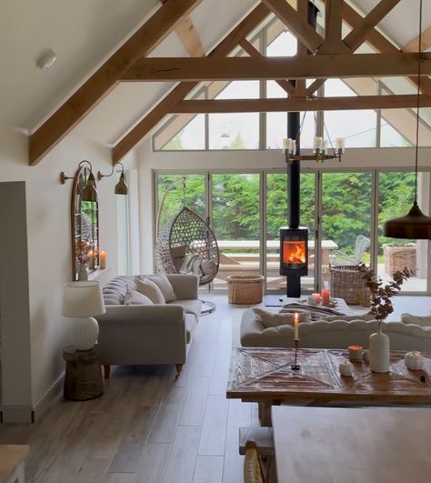 Rural House Country Living, Barn House Conversion, Barn Conversion Interiors, Cotswold House, Barn House Interior, Barn Interior, Apartment Makeover, House Extension Design, Hearth Room