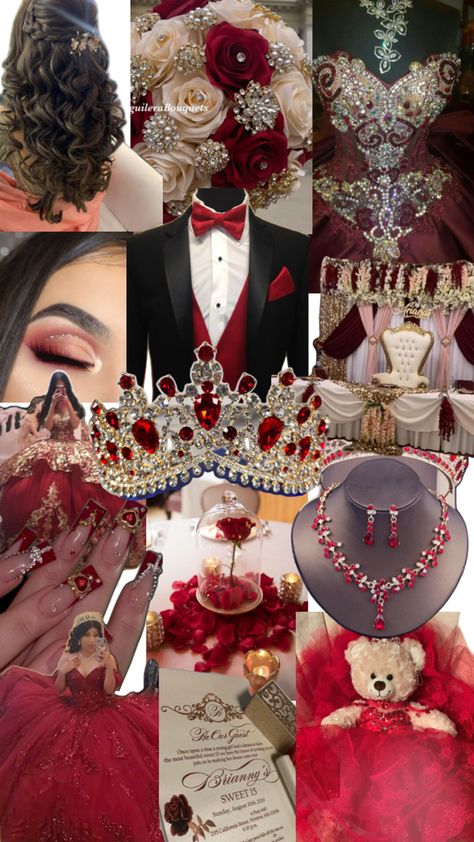 my ideas for my quince Quinceanera Red Theme, Charro Theme, Red Quinceanera Ideas, Quinceanera Red, Quinceanera Dances, Quinceanera Themes Dresses, Red Quince, Red Quinceanera Dresses, Quinceanera Planning