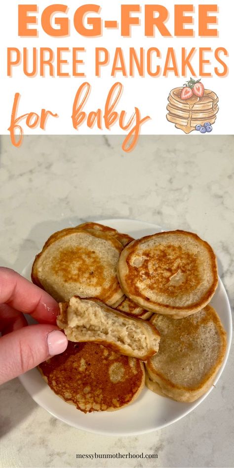 egg free puree pancakes Pancakes For Baby Led Weaning, Pancakes For Baby, Baby Purees, Egg Free Pancakes, Wheat Flour Recipes, Strawberry Chia Jam, Baby Pancakes, Yogurt Muffins, Egg Replacement