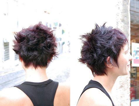 haircut spiky | Flickr - Photo Sharing! Short Goth Haircuts Men, Spikey Pixie Cuts, Short Liberty Spikes, Liberty Spikes Short Hair, Spiky Short Hair, Short Spikey Hair, Spiky Pixie Haircut, Metal Hairstyles, Short Spiky Hair